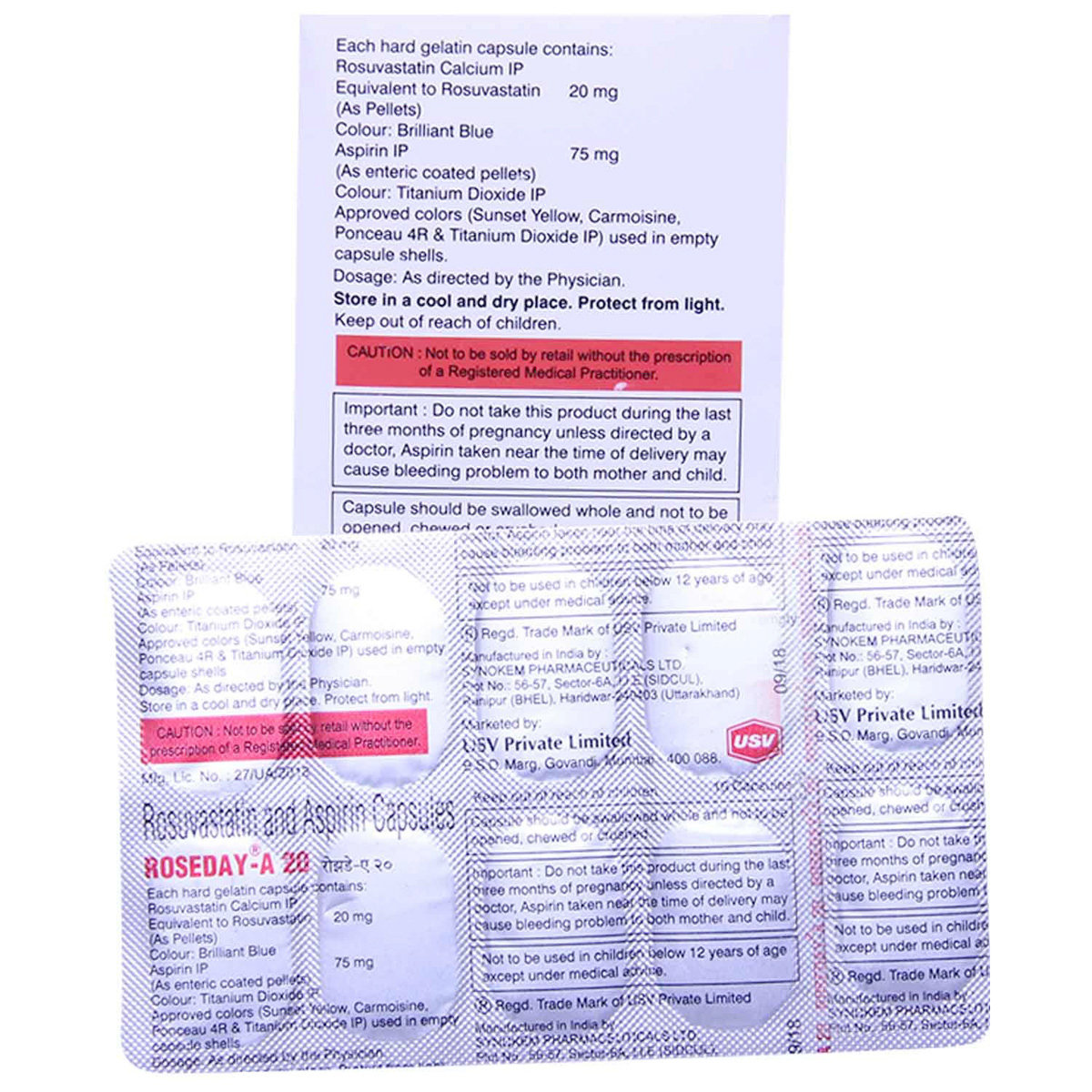 Roseday A 20 Capsule 10's, Pack of 10 CAPSULES Roseday A 20 Capsule 10's, Pack of 10 CAPSULES