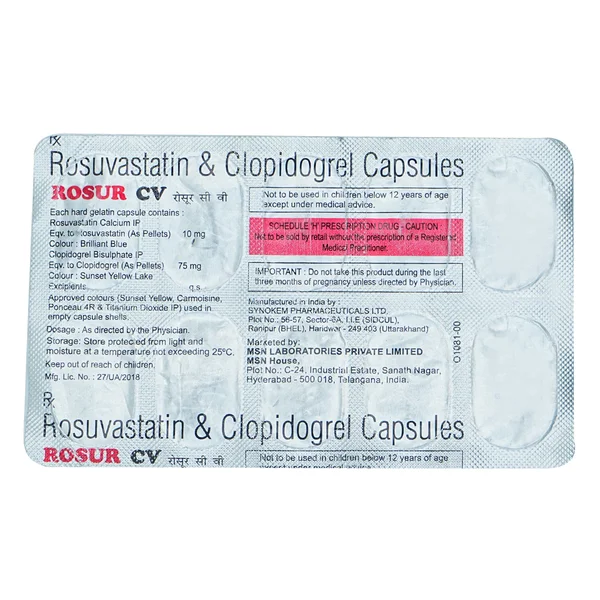 Rosur CV 10 mg Capsule 10's