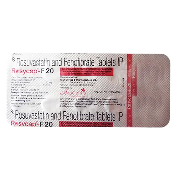 Rosycap-F 20 mg Tablet 10's, Pack of 10