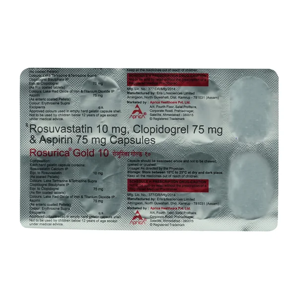 Rosurica Gold 10 Capsule 10's, Pack of 10 CapsuleS