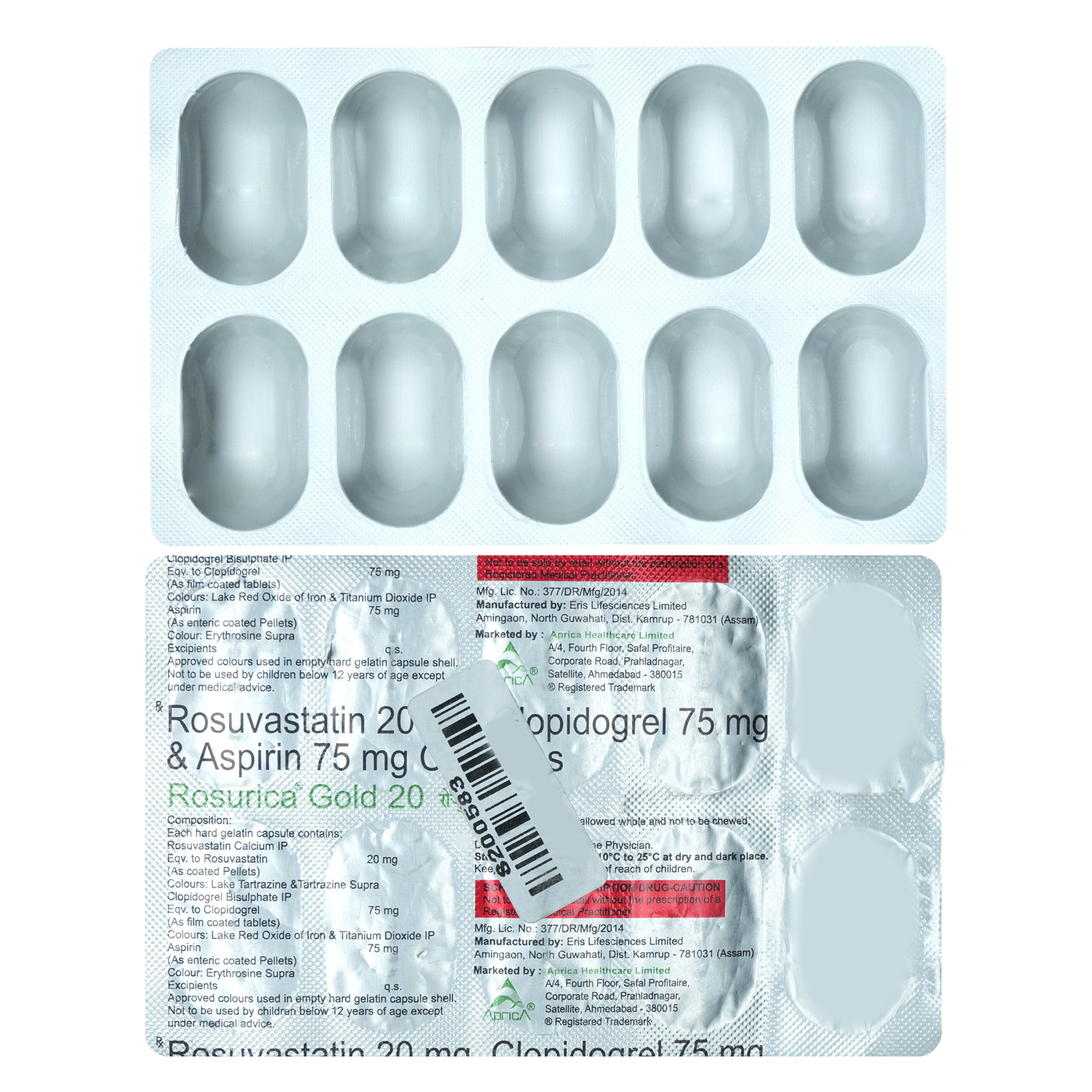 Rosurica Gold 20 Capsule 10's, Pack of 10 CAPSULES Rosurica Gold 20 Capsule 10's, Pack of 10 CAPSULES