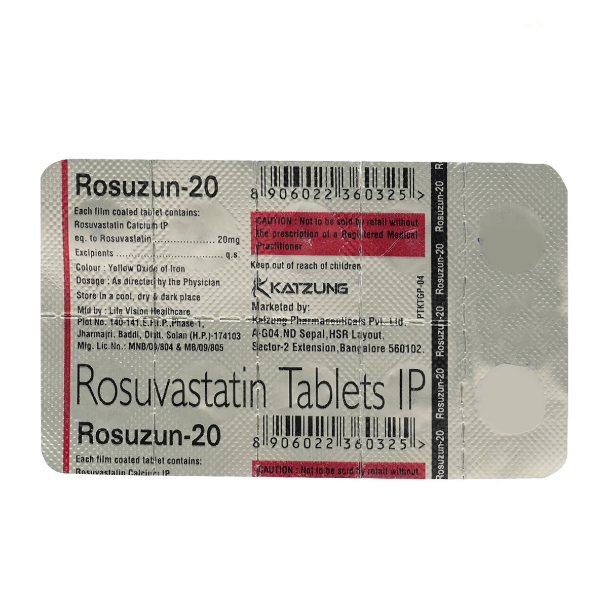 ROSUZUN 20MG TABLET 10'S, Pack of 10 TABLETS ROSUZUN 20MG TABLET 10'S, Pack of 10 TABLETS