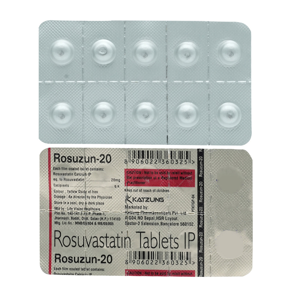 ROSUZUN 20MG TABLET 10'S, Pack of 10 TABLETS ROSUZUN 20MG TABLET 10'S, Pack of 10 TABLETS