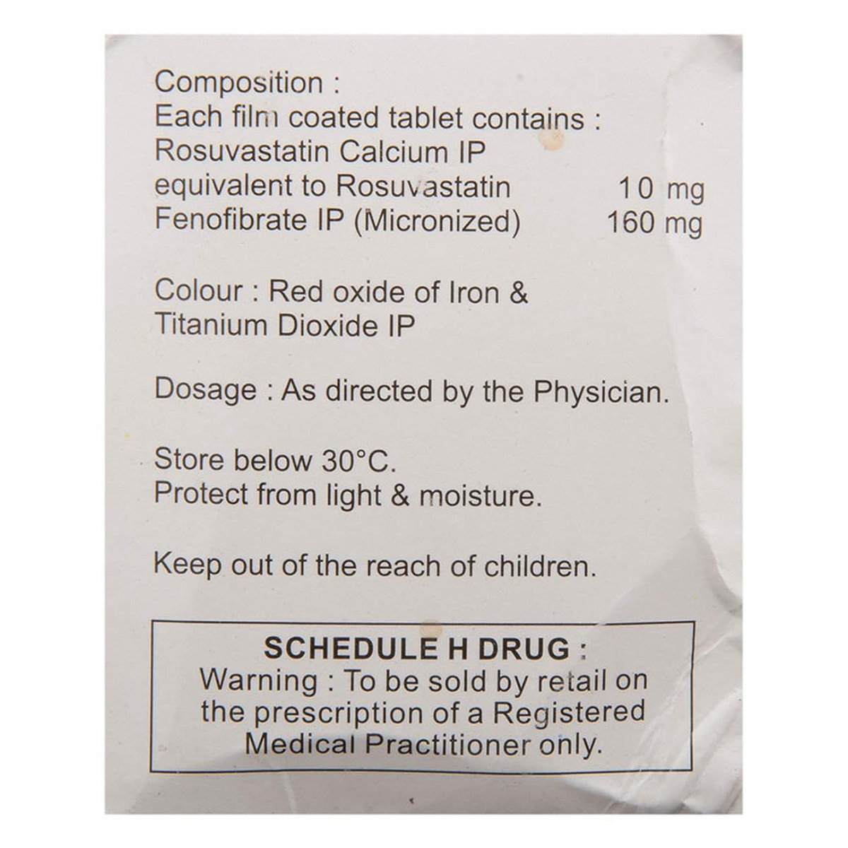 Rosufit-F 10 mg/160 mg Tablet 15's, Pack of 15 Rosufit-F 10 mg/160 mg Tablet 15's, Pack of 15