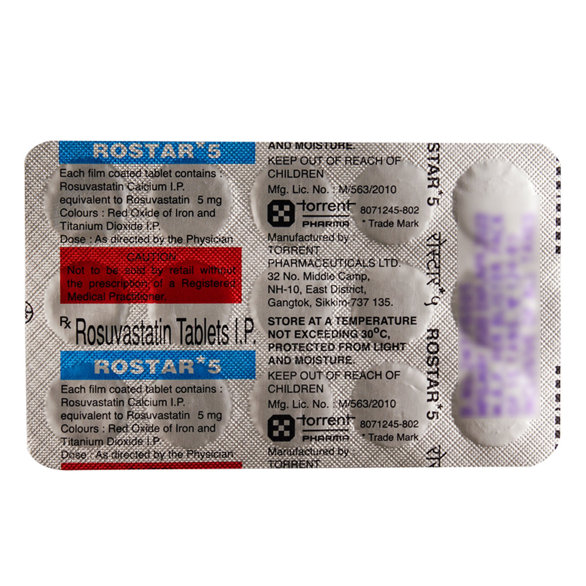 Rostar 5 mg Tablet 15's, Pack of 15 TabletS Rostar 5 mg Tablet 15's, Pack of 15 TabletS