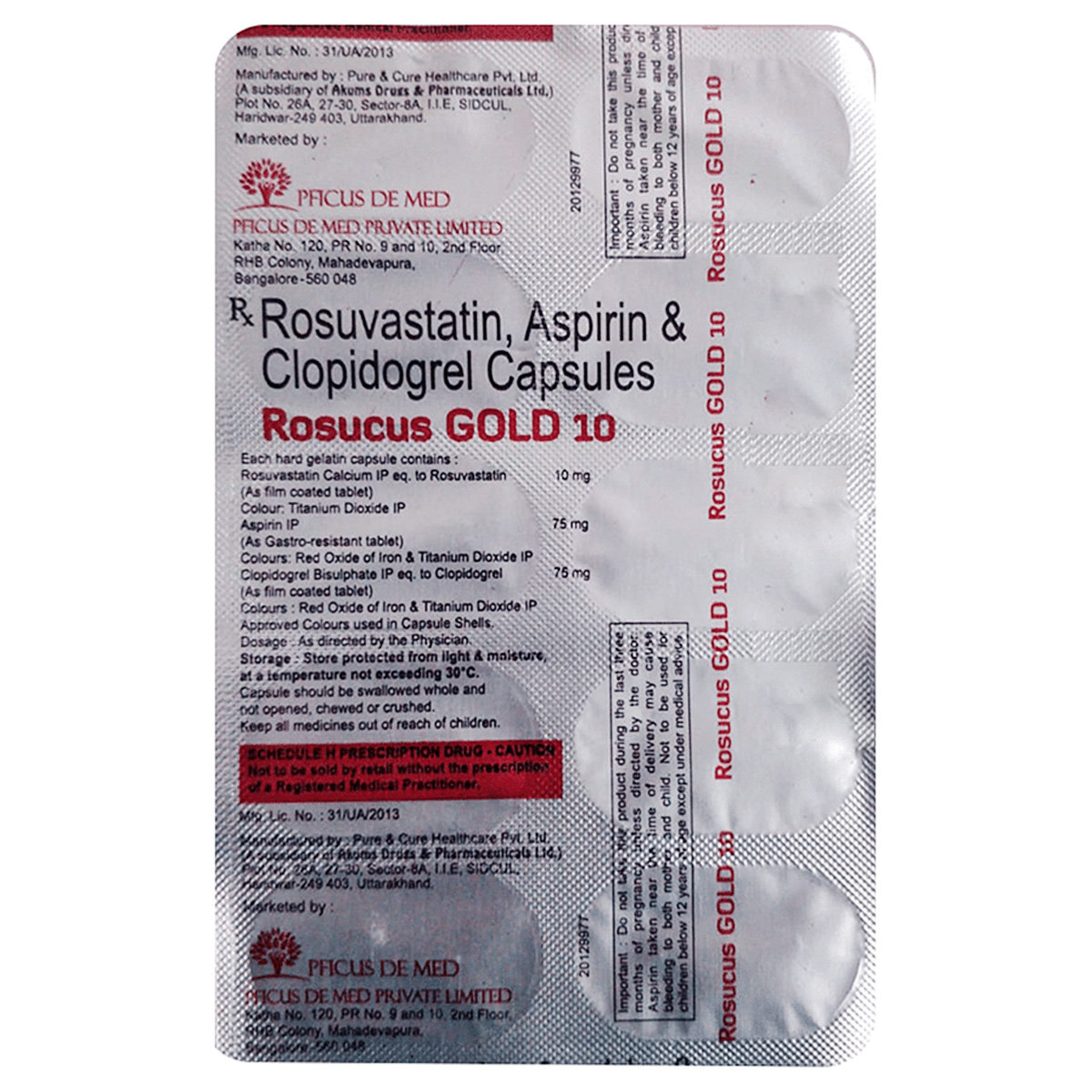 Rosucus Gold 10 Capsule 10's, Pack of 10 CAPSULES Rosucus Gold 10 Capsule 10's, Pack of 10 CAPSULES