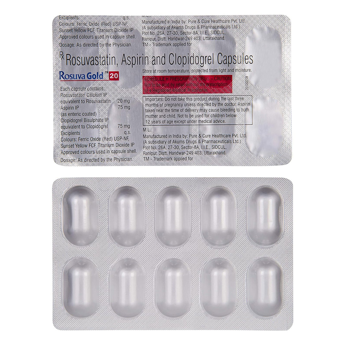 Rosucus Gold 20/75/75mg Capsule 10's, Pack of 10 CAPSULES Rosucus Gold 20/75/75mg Capsule 10's, Pack of 10 CAPSULES