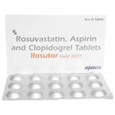 Rosutor Gold 10/75 Tablet 15's, Pack of 15 TABLETS
