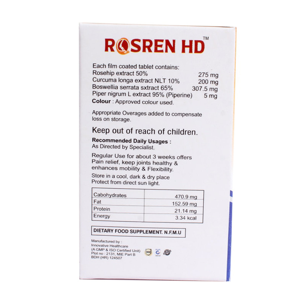 Rosren HD Tablet 14's, Pack of 1 Rosren HD Tablet 14's, Pack of 1