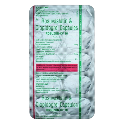 Rosuzun-CV 10 Capsule 10's, Pack of 10 CAPSULES