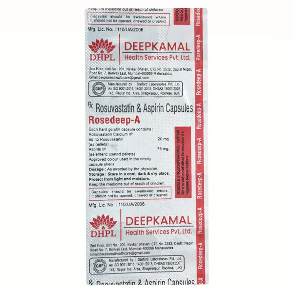 Rosedeep A 20/75mg Capsule 10's, Pack of 10 CAPSULES