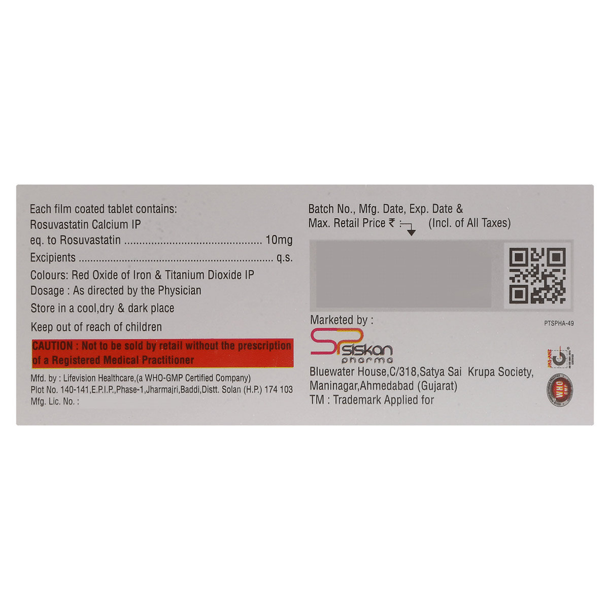 Rostake-10 Tablet 10's, Pack of 10 TABLETS Rostake-10 Tablet 10's, Pack of 10 TABLETS