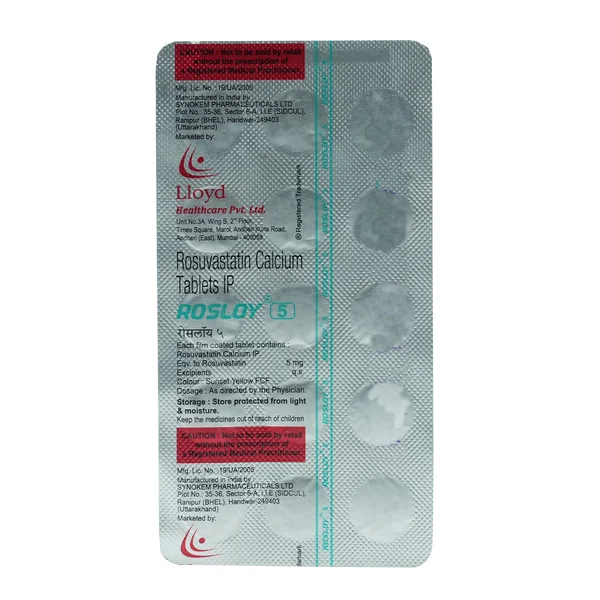 Rosloy 5 mg Tablet 15's