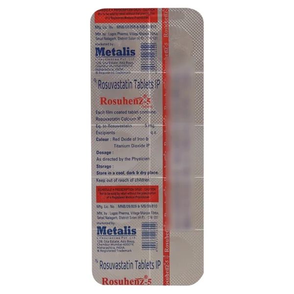 Rosuhenz-5 Tablet 10's, Pack of 10 TabletS