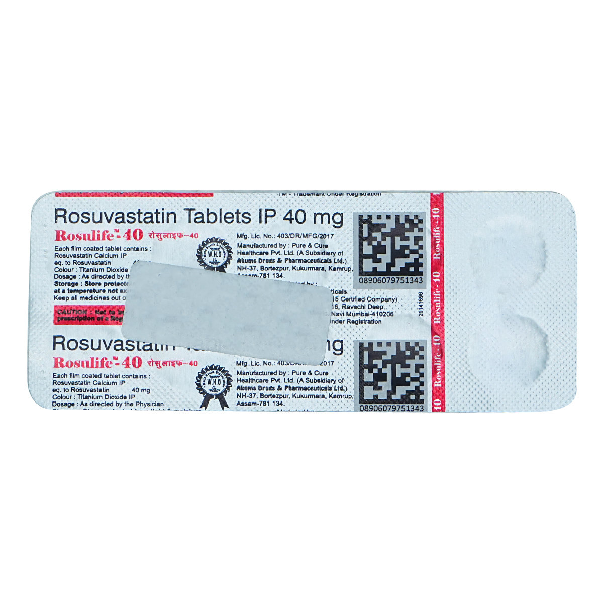 Rosulife 40 Tablet 10's, Pack of 10 TabletS Rosulife 40 Tablet 10's, Pack of 10 TabletS