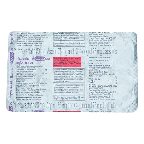 Rosukem Gold 20 Capsule 10's