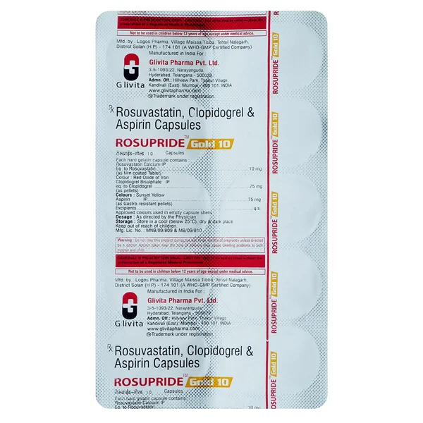 Rosupride Gold 10 Capsule 10's, Pack of 10 CAPSULES