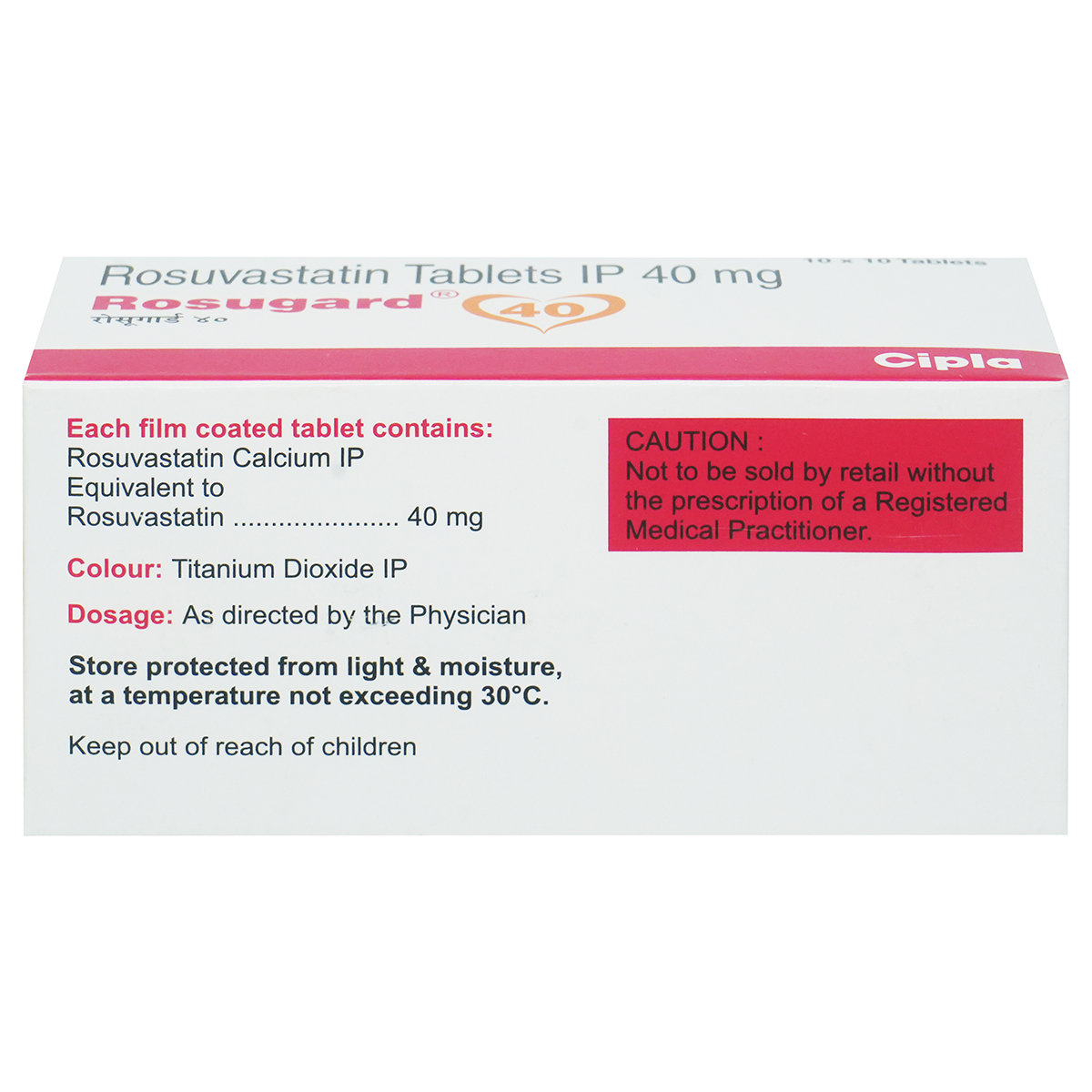 Rosugard 40 Tablet 10's, Pack of 10 TABLETS Rosugard 40 Tablet 10's, Pack of 10 TABLETS