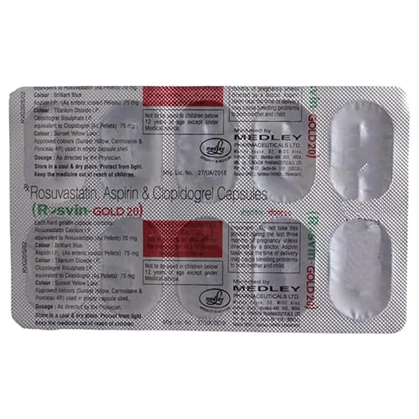 Rosafin Gold 20mg, 10 Capsules