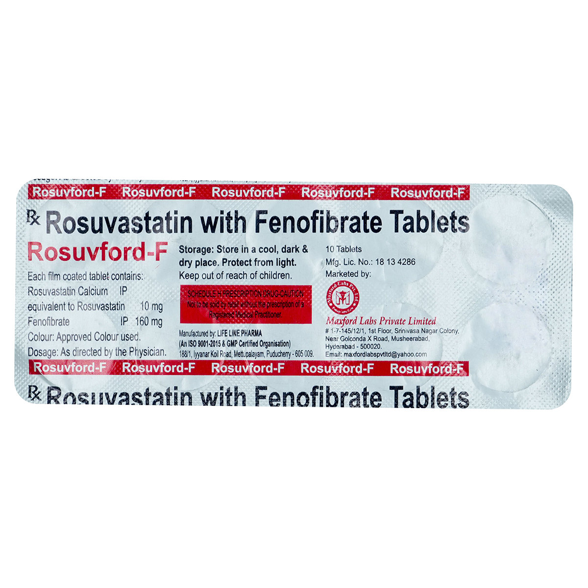 Rosuvford-F Tablet 10's, Pack of 10 Rosuvford-F Tablet 10's, Pack of 10