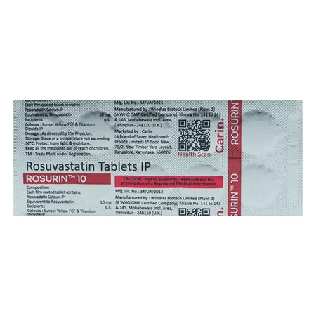 Rosurin 10 Tablet 10's