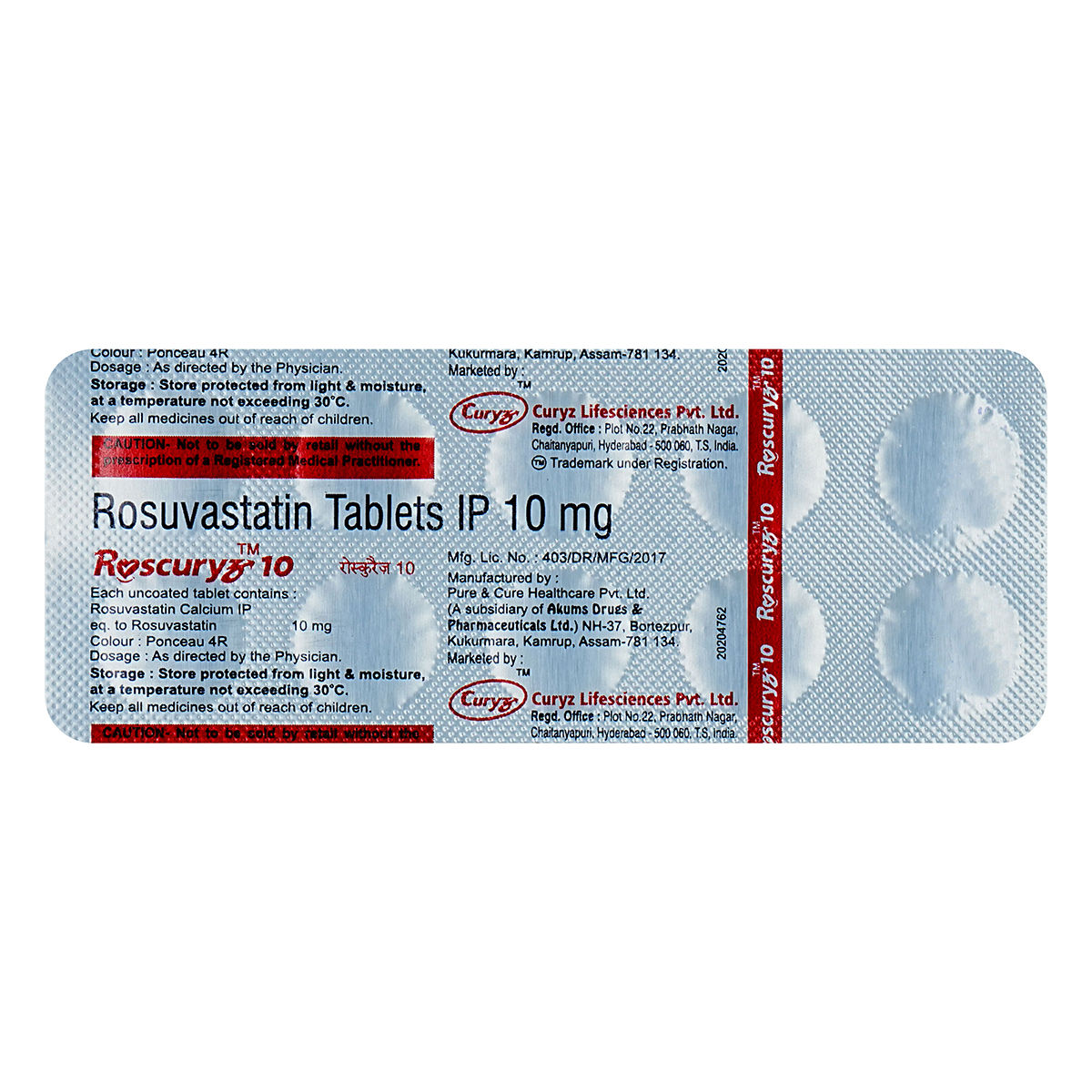 Roscuryz 10 Tablet | Uses, Side Effects, Price | Apollo Pharmacy