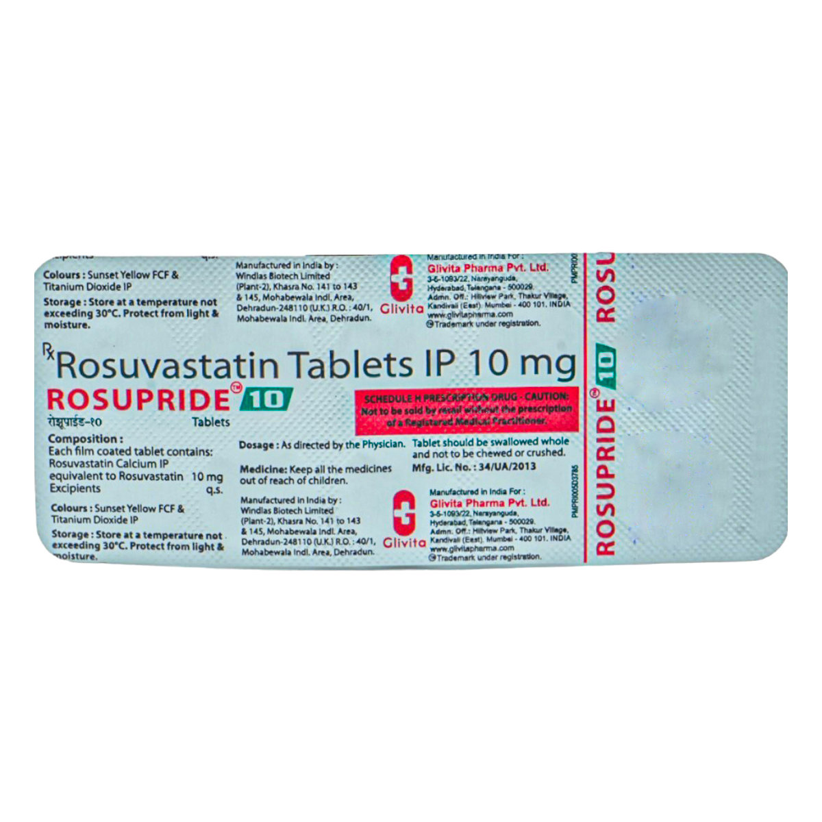 Rosupride 10 Tablet 10's, Pack of 10 TabletS Rosupride 10 Tablet 10's, Pack of 10 TabletS
