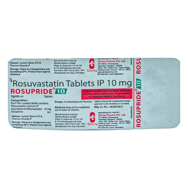 Rosupride 10 Tablet 10's, Pack of 10 TabletS