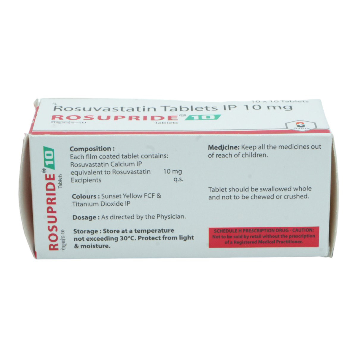 Rosupride 10 Tablet 10's, Pack of 10 TabletS Rosupride 10 Tablet 10's, Pack of 10 TabletS