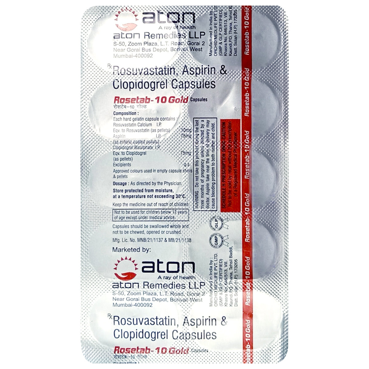 Rosetab-10 Gold Capsule 10's, Pack of 10 Rosetab-10 Gold Capsule 10's, Pack of 10