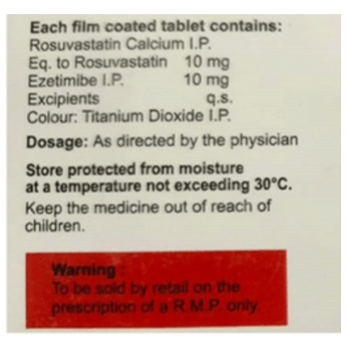 Rosave-EZ 10 Tablet 10's, Pack of 10 Rosave-EZ 10 Tablet 10's, Pack of 10