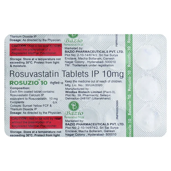 Rosuzio 10 mg Tablet 15's