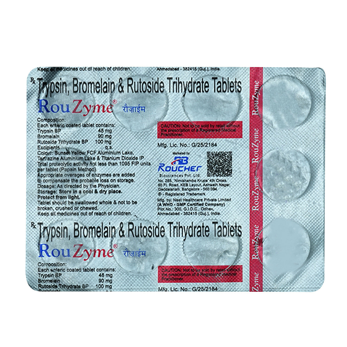 Rouzyme Tablet 10's, Pack of 10 TABLETS Rouzyme Tablet 10's, Pack of 10 TABLETS