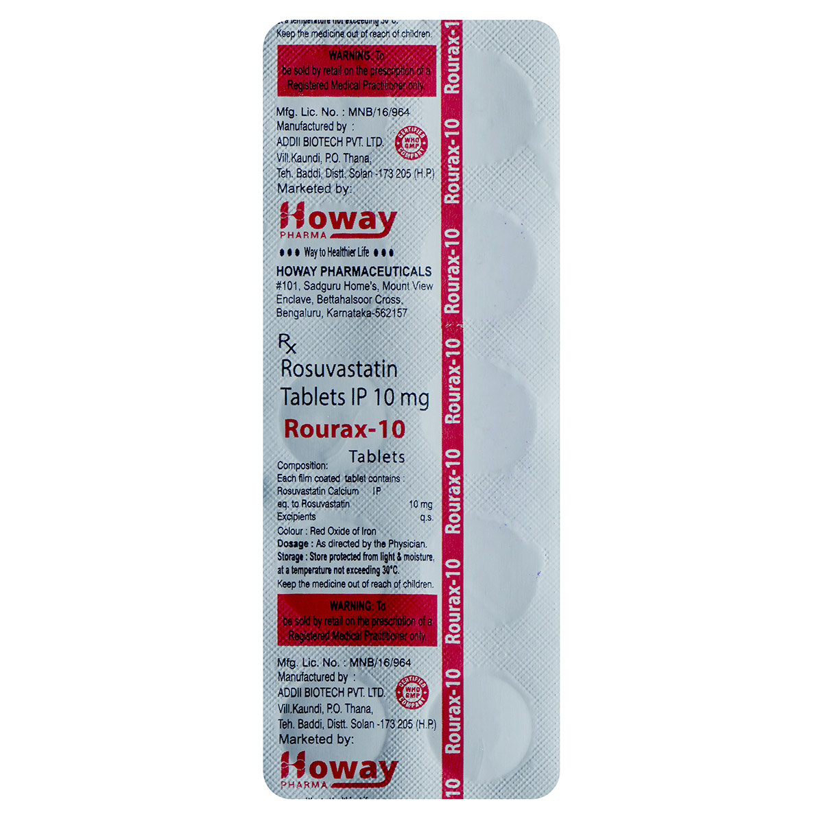 Rourax-10 Tablet 10's, Pack of 10 TabletS Rourax-10 Tablet 10's, Pack of 10 TabletS