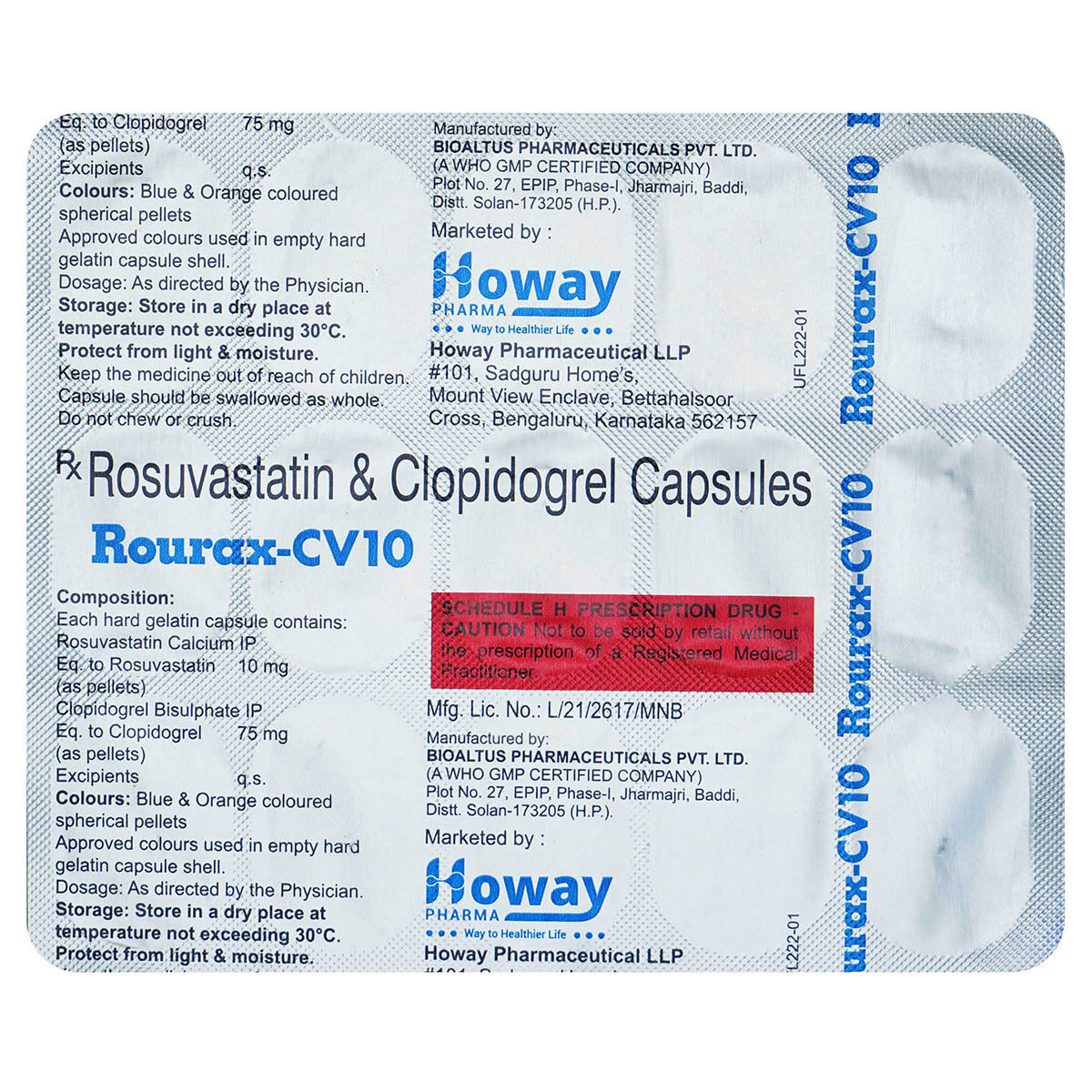 Rourax-CV 10 Capsule 15's, Pack of 15 CAPSULES Rourax-CV 10 Capsule 15's, Pack of 15 CAPSULES