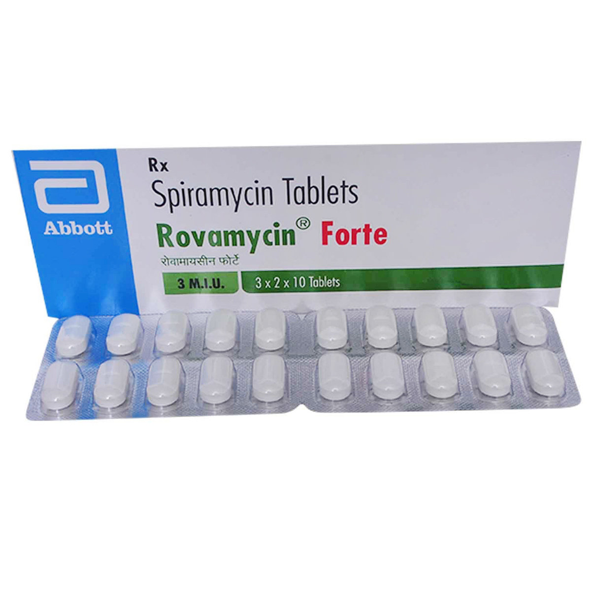 Rovamycin Forte Tablet 10's, Pack of 10 TABLETS Rovamycin Forte Tablet 10's, Pack of 10 TABLETS