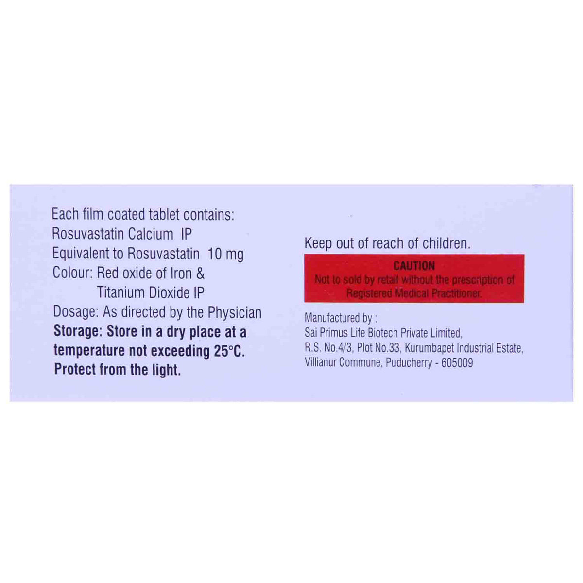 Rozstyl-10 Tablet 10's, Pack of 10 TABLETS Rozstyl-10 Tablet 10's, Pack of 10 TABLETS