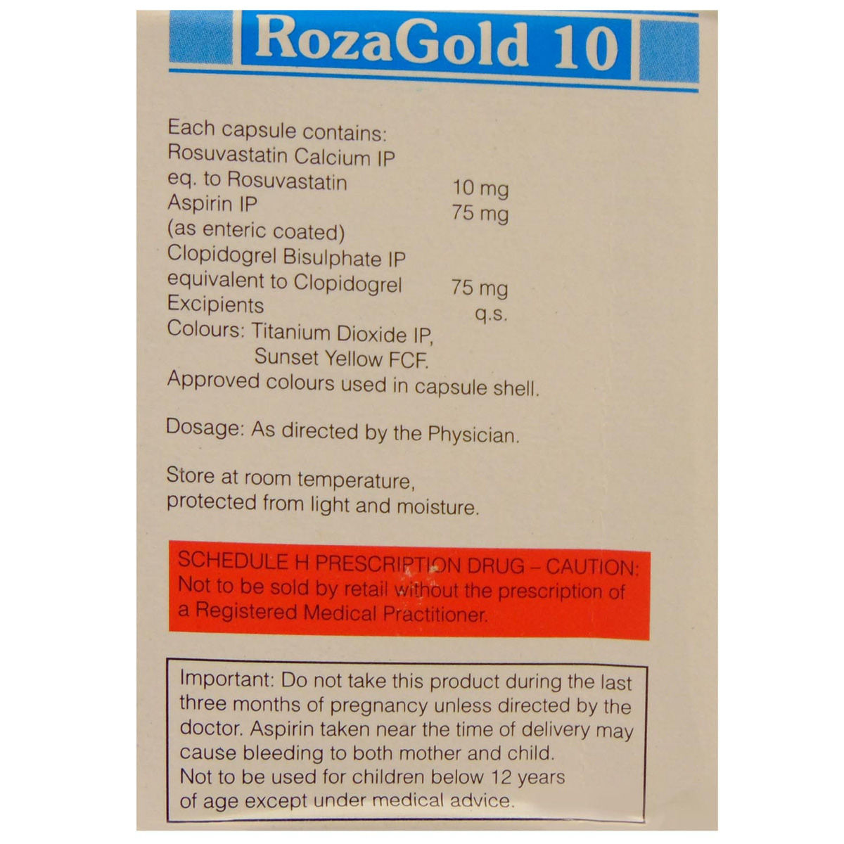 Rozagold 10 Capsule 10's, Pack of 10 CAPSULES