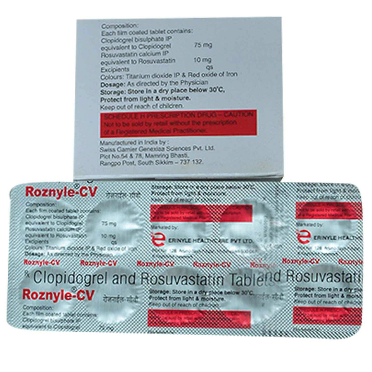 Roznyle-CV Tablet 10's, Pack of 10 TABLETS Roznyle-CV Tablet 10's, Pack of 10 TABLETS