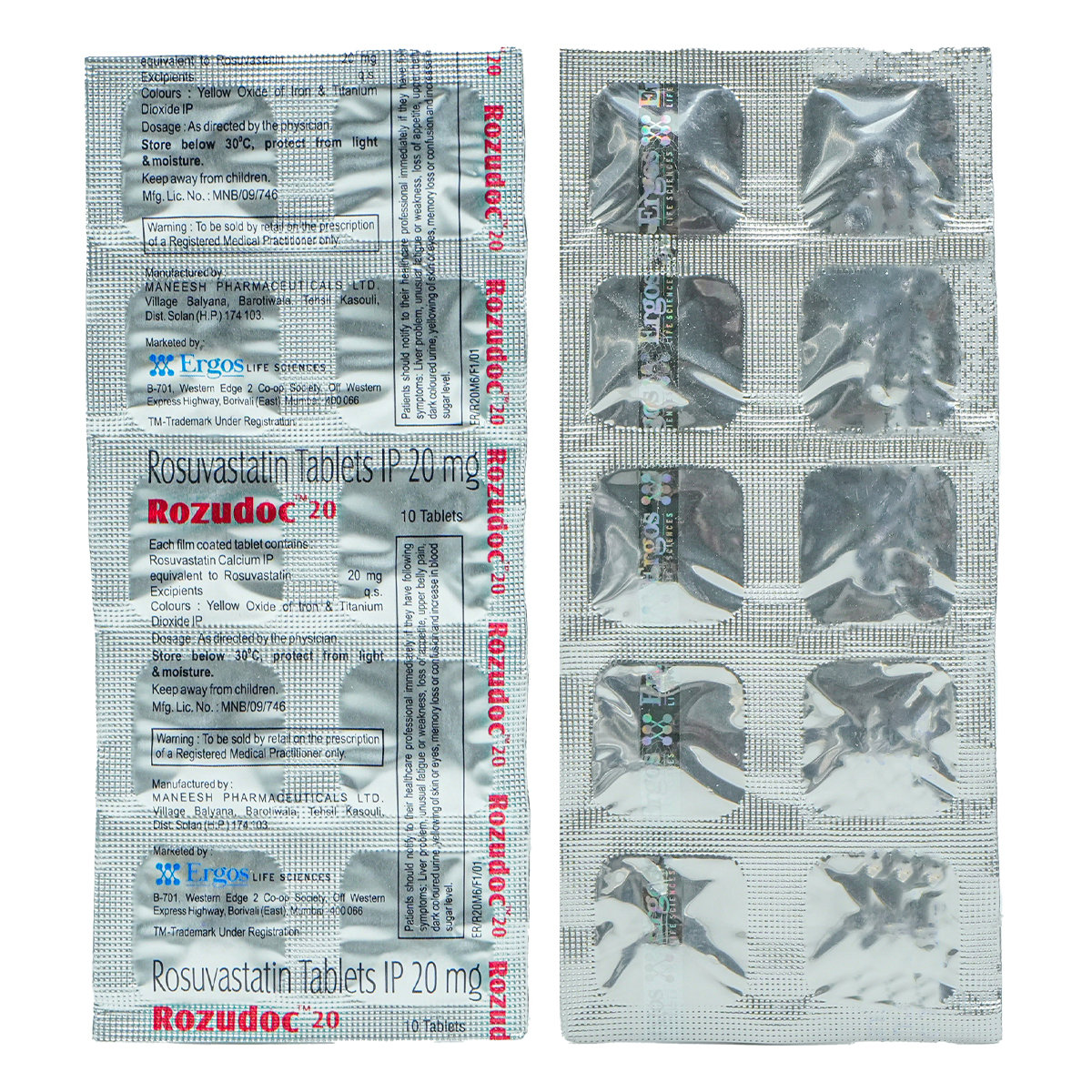 Rozudoc 20mg Tablet 10s, Pack of 10 TabletS Rozudoc 20mg Tablet 10s, Pack of 10 TabletS