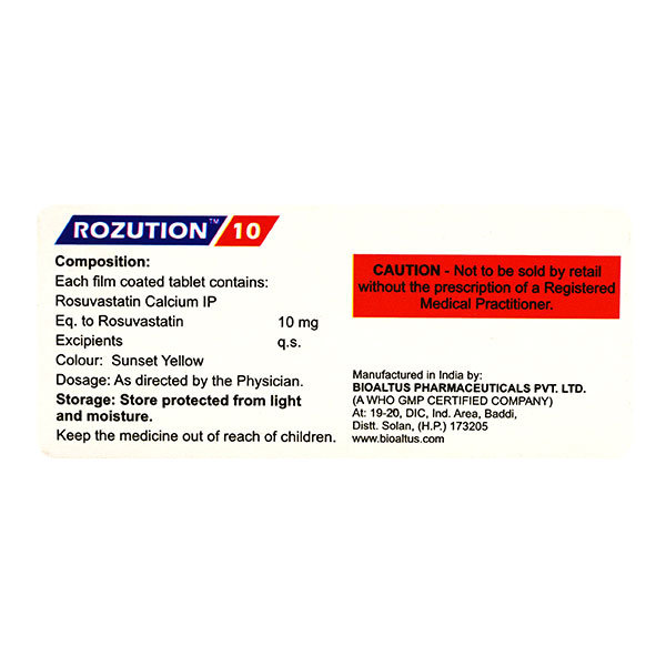 Rozution 10 Tablet 10's, Pack of 10 TABLETS Rozution 10 Tablet 10's, Pack of 10 TABLETS