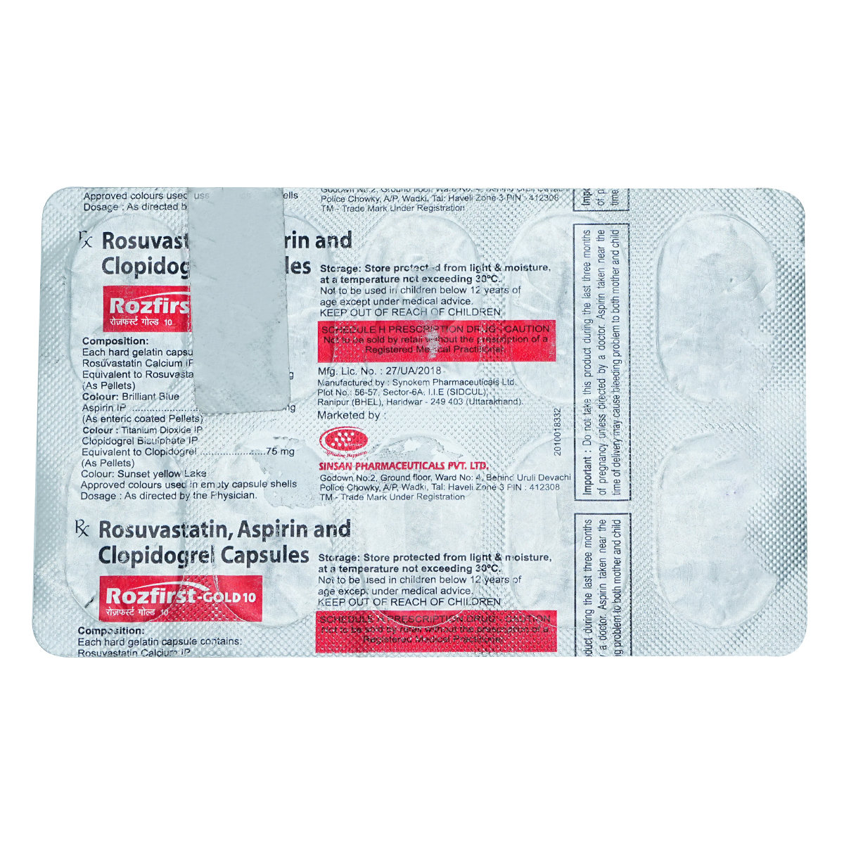 Rozfirst-Gold 10 mg Capsule 10's, Pack of 10 CAPSULES Rozfirst-Gold 10 mg Capsule 10's, Pack of 10 CAPSULES