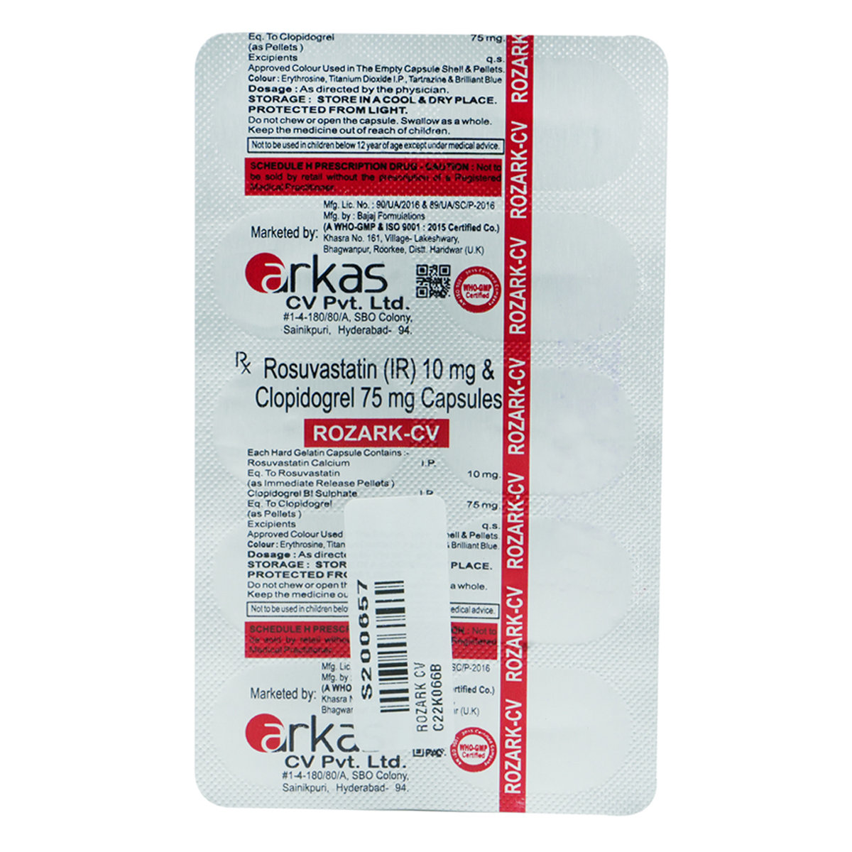 Rozark CV Capsule 10's, Pack of 10 CapsuleS Rozark CV Capsule 10's, Pack of 10 CapsuleS