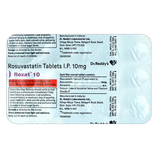 Rozat 10 Tablet 15's, Pack of 15 TABLETS