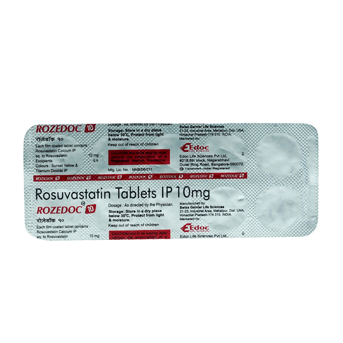 Rozedoc 10 Tablet 10's, Pack of 10 TABLETS Rozedoc 10 Tablet 10's, Pack of 10 TABLETS