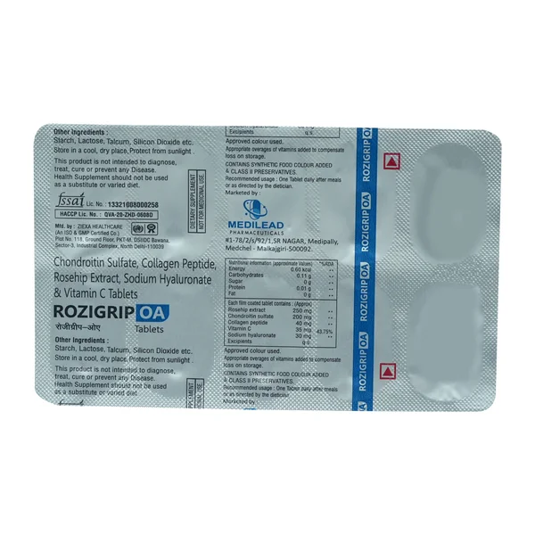 Rozigrip OA Tablet 10's, Pack of 10