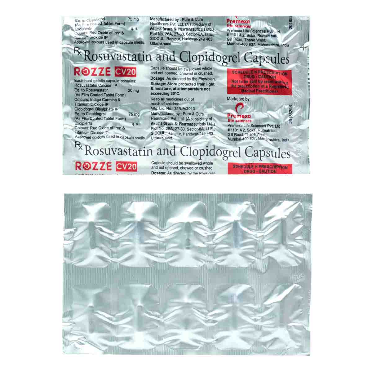 Rozze CV 20 Capsule 10's, Pack of 10 CapsuleS Rozze CV 20 Capsule 10's, Pack of 10 CapsuleS
