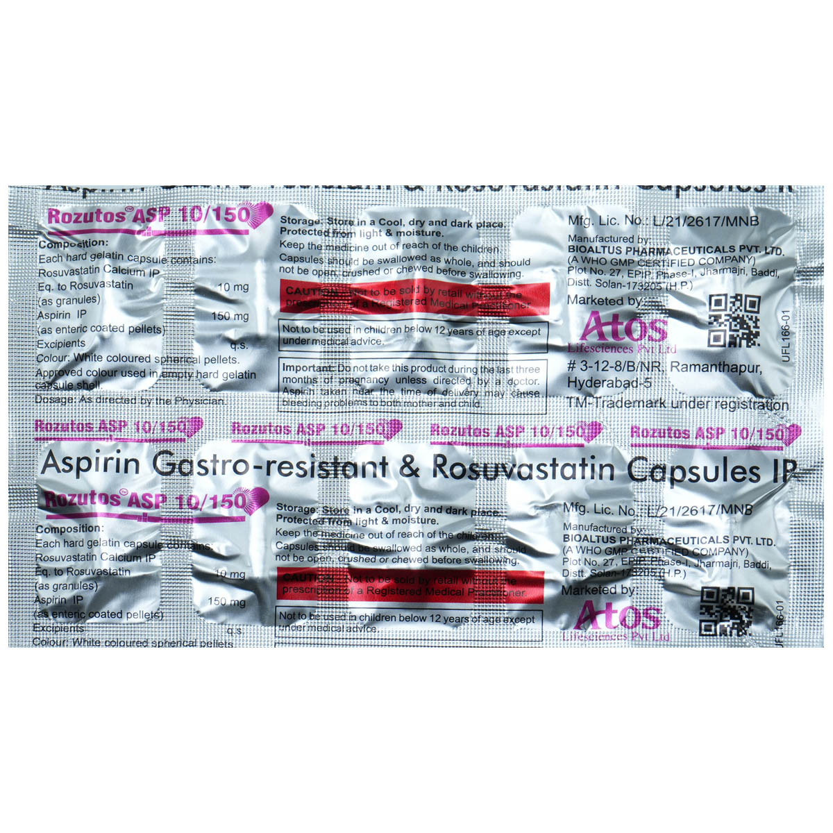 Rozutos Asp 10/150 Capsule 10's, Pack of 10 CapsuleS Rozutos Asp 10/150 Capsule 10's, Pack of 10 CapsuleS