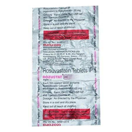 Rozustat 20 Tablet 15's