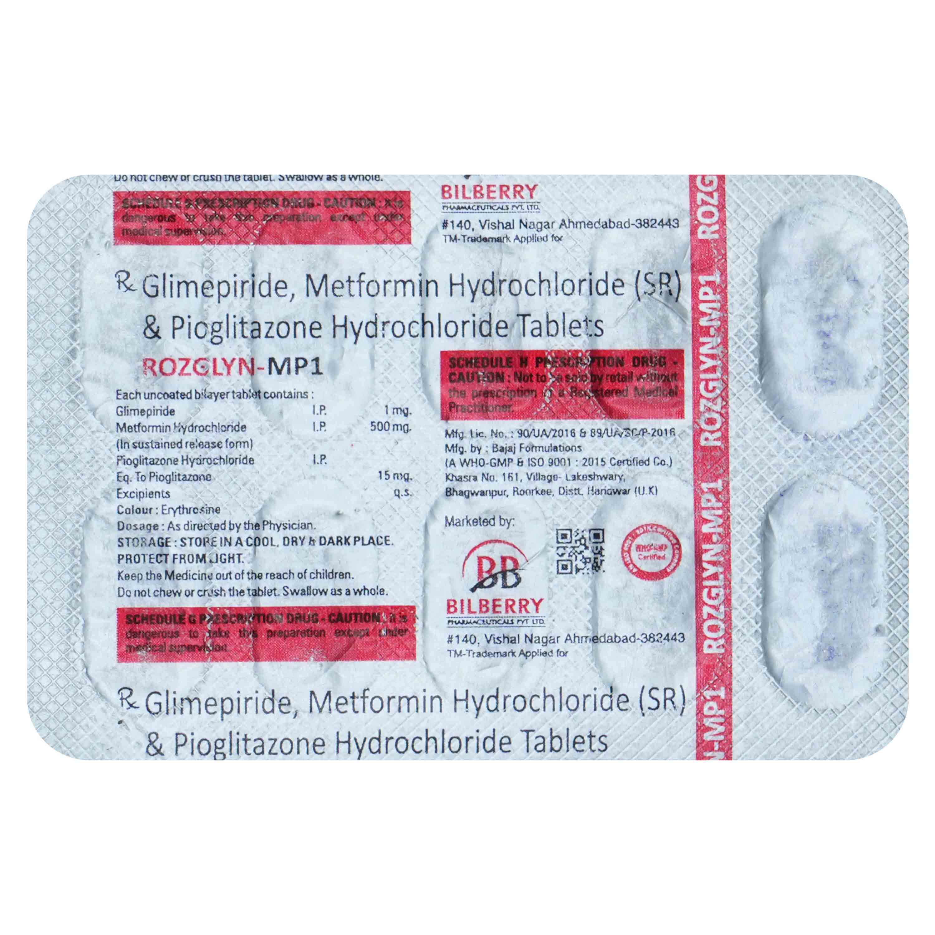 Rozglyn-MP1 Tablet 10's, Pack of 10 TabletS Rozglyn-MP1 Tablet 10's, Pack of 10 TabletS